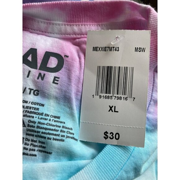 Mad Engine Unisex NWT Pride Tie Dye Peace Fringe Hem Tank TShirt Top Size XL - Picture 8 of 9